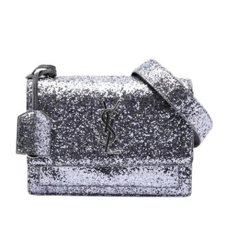 Saint Laurent Pre-owned The Sunset Shoulder Bag - Dames - Pre-owned - Grijs - Maat: ONE Size Leer