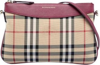 Burberry Pre-owned Cross Body Bags, female, Beige, Size: ONE SIZE Pre-owned Nylon Crossbody Bag