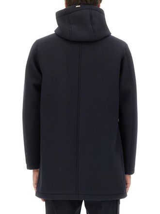 Herno Viscose Parka Jacket - Blue
