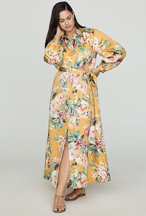 Maeve Mona Silken Maxi Shirt Dress by Maeve