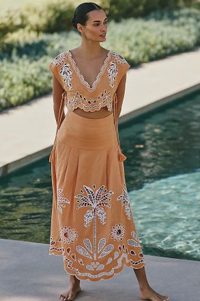 Farm Rio Banana Tree Camel Blouse