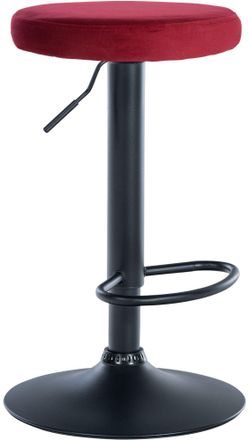 Clp Clp - Taburete De Bar Ponte Tapizado En Terciopelo Rojo Negro