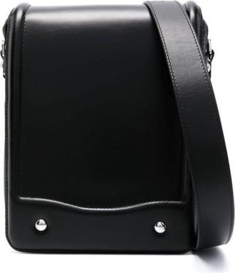 Christophe Lemaire Ransel leather crossbody bag - women - Calf Leather/Cotton - One Size - Black