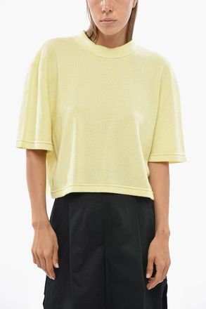 SA SU PHI Maglia Girocollo in Cashmere a Maniche Corte Sa Su Phi