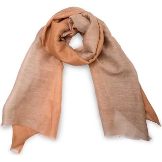 Saachi Two-Tone Linen Scarf in Taupe at Nordstrom Rack