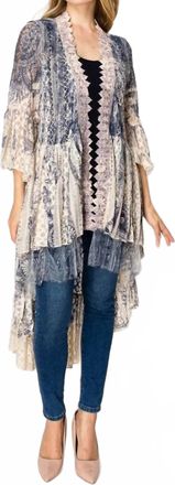 Origami Jewellery Ethereal Lace Kimono In Multi