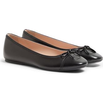 Valentino Garavani VLOGO Signature Ballerina Flat in Black at Nordstrom, Size 10.5Us