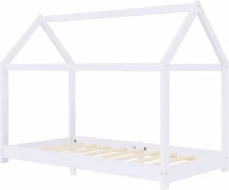 vidaXL Estructura De Cama Infantil Madera Maciza Pino Blanco 80x160 Cm Vidaxl