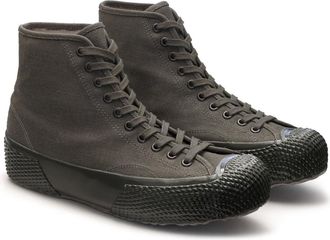 Superga Womens Mens 2435 Deadstock French Cotton High Tops (Green/Dark Green) - Size UK 9.5