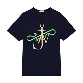 J.W.Anderson T-Shirts, male, Blue, Size: XL Ribbon Anchor T-Shirt