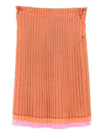 Issey Miyake three -layer pleats skirt - Orange