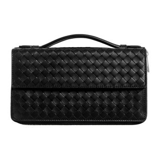 Bottega Veneta Piccolo Zip-Around Organizer - Bags - Hombre - Negro - ONE SIZE