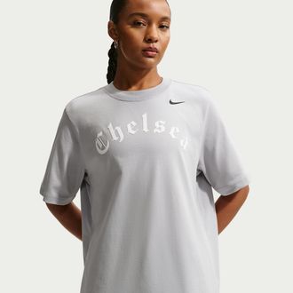 Nike Chelsea FC Nike Womens Soccer T-Shirt in Grey | IB4136-012