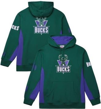 Mitchell & Ness Mens Mitchell & Ness Hunter Green Milwaukee Bucks Hardwood Classics Team Origins Fleece Pullover Hoodie at Nordstrom, Size X-Large