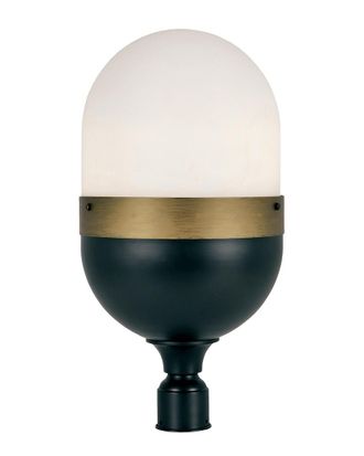 Crystorama 3-Light Capsule Outdoor Lantern Post