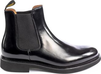 Doucal's Beatles Enkellaars - Heren - Chelseaboots - Zwart - 41 EU - Leer - Schoenen