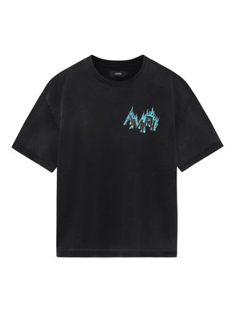 Amiri Crystal Flames T-shirt - Black