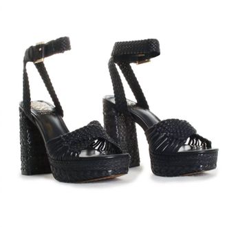 Vince Camuto Womens Pessa Platform Heeled Sandals In Black