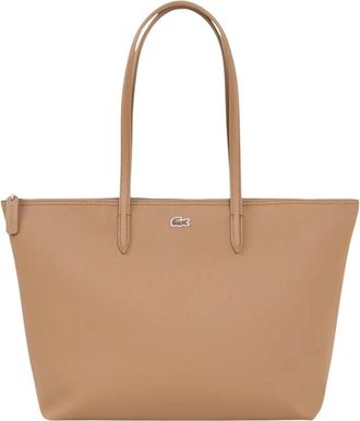 Lacoste Grote L.12.12 Concept Tote - Dames - Tassen - Beige - Maat: ONE Size Piqu&eacute;