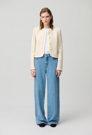 Claudie Pierlot Veste courte tweed boutonn&eacute;