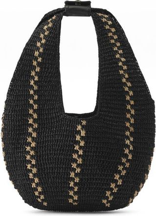 Helen Kaminski Aquarius Raffia Hobo Bag in Charcoal/natural at Nordstrom