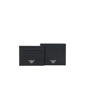 Emporio Armani Wallets & Cardholders, male, Black, Size: ONE SIZE Raffinata Wallet and Cardholder Set
