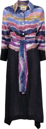 Chufy Womens Ella Silk Shirt Dress In Kaia Navy