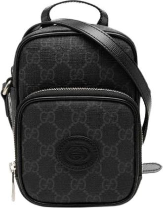 Gucci Pre-owned Satchel - Dames - Vintage Schoudertas - Zwart - ONE Size - Leer - Vintage