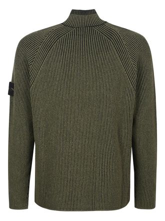 Stone Island Geribbelde coltrui - Groen