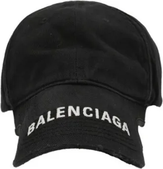 Balenciaga Hat Notch Logo Visor Cap Black 697748410B21077