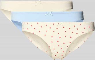 Jake*s Casual Slip mit Schleifen-Applikation im 3er-Pack in Offwhite, Gr&ouml;&szlig;e XL