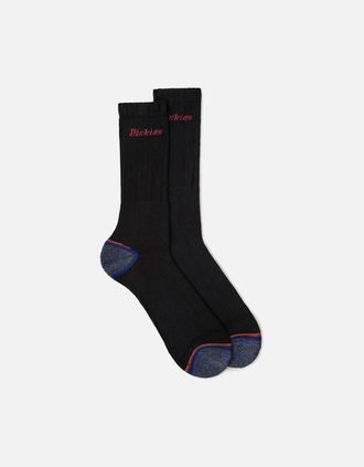 Dickies Womens Dickies Strong Polyester Unisex Adultss Black Work Socks