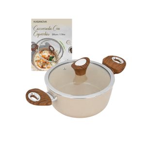 KASANOVA Casseruola 20 cm coperchio taupe New Ceramic