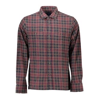 GANT Casual Shirts, male, Multicolor, S, Long Sleeve Shirt Brown French Collar
