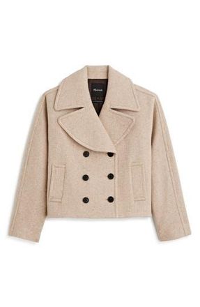 Madewell Oversize Collar Short Peacoat in As Header Oatmeal He at Nordstrom Rack, Size Xx-Large