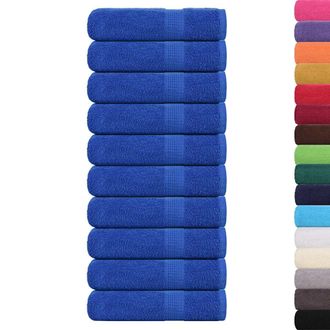 vidaXL Asciugamani Doccia 10 Pz Blu 70x140 Cm 360 G/m&sup2; 100% Cotone Vidaxl