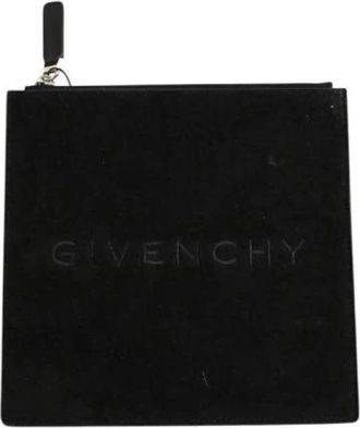 Givenchy Pre-owned Pochette Leren Clutch - Dames - Vintage Clutch - Zwart - ONE Size - Leer - Vintage