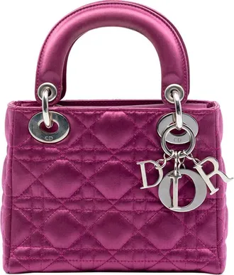 Dior Pre-owned Dior Mini Satin Cannage Lady Ladies YU3E4PBNLXEM8UMB