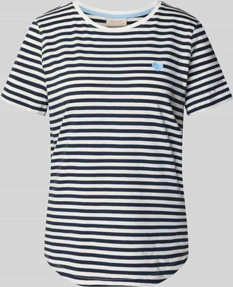 Freequent T-Shirt mit Motiv-Stitching und Rundhalsausschnitt in Marine, Gr&ouml;&szlig;e XXL