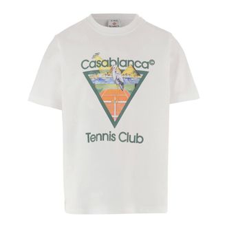 Casablanca T-Shirts, male, White, Size: 2XL Tennis Club Icon T-shirt