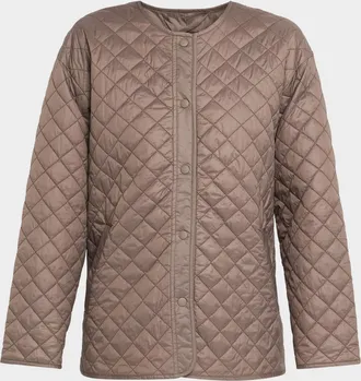 Eileen Fisher Quilted Snap-Front Coat