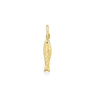 RS Pure by Ross-Simons Italian 14kt Yellow Gold Sardine Charm