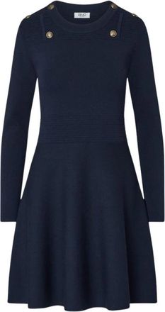 Liu Jo Knit Fit & Flare Jurk - Dames - Kleedjes - Blauw - M - Kleedjes
