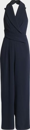 Talbot Runhof Liaison2 Sleeveless Wide-Leg Jumpsuit