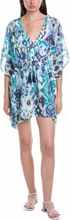Echo Ikat Butterfly Caftan In Blue/white