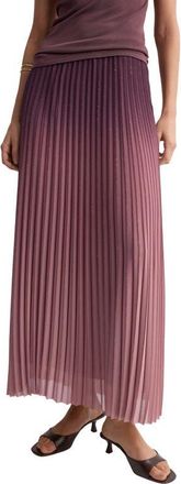 Mango Pleated A-Line Skirt in Light/Pastel Purple at Nordstrom, Size Large