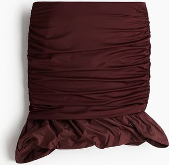 H&M Drapierter Jupe - Red