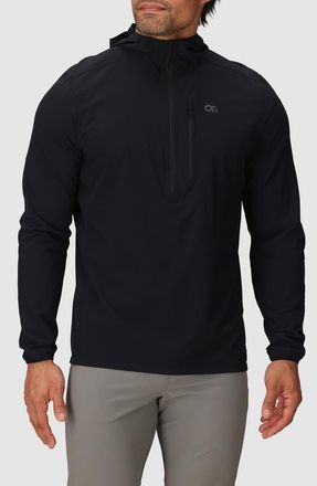 Outdoor Research Astroman Air Sun Half Zip Hoodie in Black at Nordstrom, Size Xx-Large