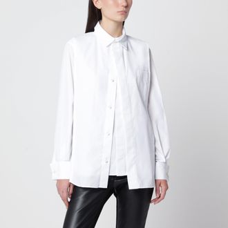 sacai White layered shirt in cotton blend