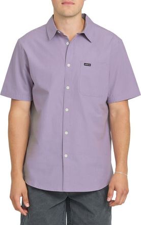Quiksilver Shore Break Classic Short Sleeve Cotton Button-Up Shirt in Daybreak at Nordstrom, Size Xx-Large